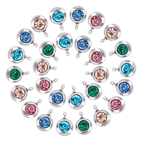 UNICRAFTALE Circa 30 pz 5 Charms con Strass a