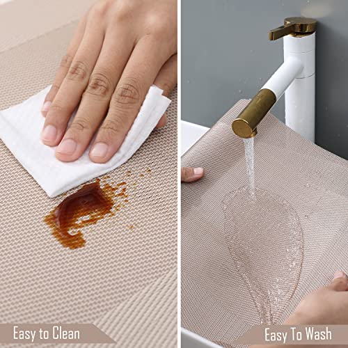 Image of HOKIPO PVC Placemats with Table Runner for Dining Table 6 Seater (AR4232)