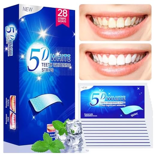 chimoo Tiras Blanqueadoras Dientes,28 Tiras Blanqueador Dental Profesional Whitening Strips Sin Peróxido Teeth Whitening Strips para Sabor Menta Kit Blanqueamiento Dental Seguro Para Ei Esmalte
