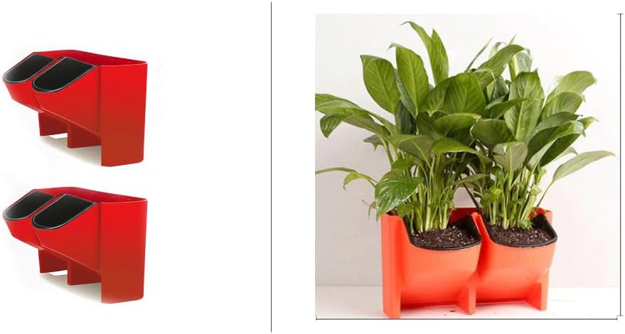 Vertical Garden Wall Planter, Self-Watering, Indoor Outdoor, 13 x 11 x 8 Inches, Multicolor (2, Yellow)