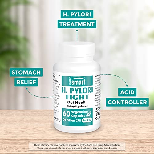 Supersmart - H. Pylori Fight And Mastic Gum Bundle (Full Support) | Non-Gmo & Gluten Free - Vegetarian Capsules #TOP2