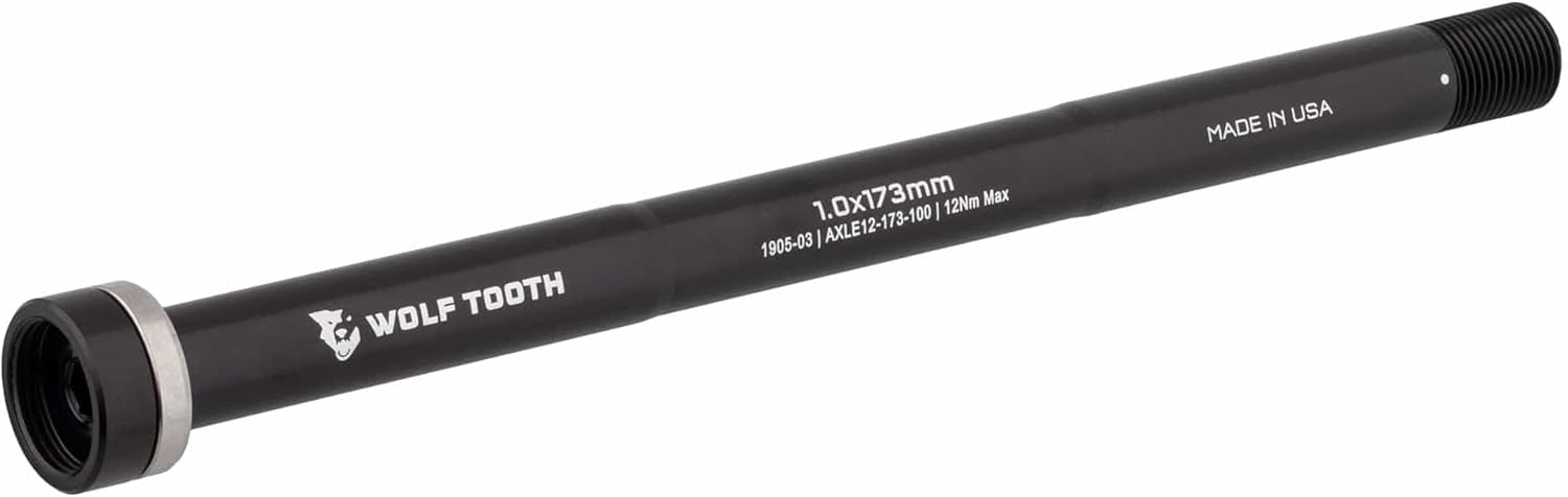 Wolf Tooth Rear Thru Axle - M12, 1.75 x 174mm, Black