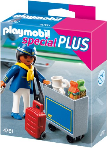 Preisvergleich Produktbild PLAYMOBIL 4761 Flugbegleiterin mit Servicewagen