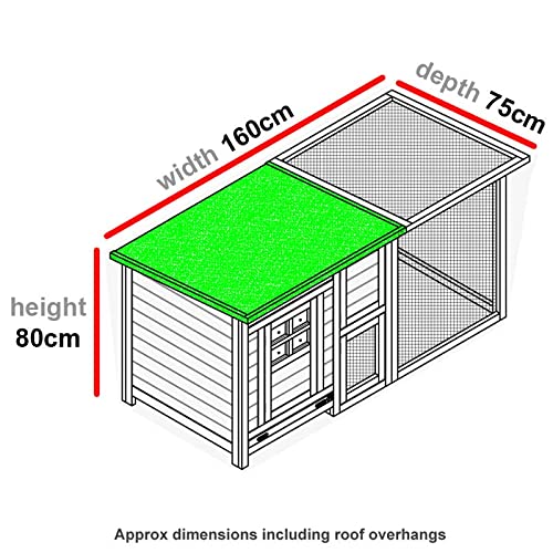 FeelGoodUK Chicken Coop, 160 x 75 x 80 cm - 9