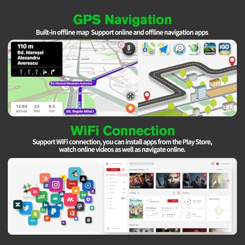 Radio para Auto Android 9in con Bluetooth y Wi-Fi miniatura 3