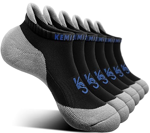 Image of BULLIANT Socks For Women 6Pairs-Womens Athletic Ankle Socks No Show Cushioned for Walking Running-Compression Arch Support(6Pairs,Shoes Size:Women 6-8)