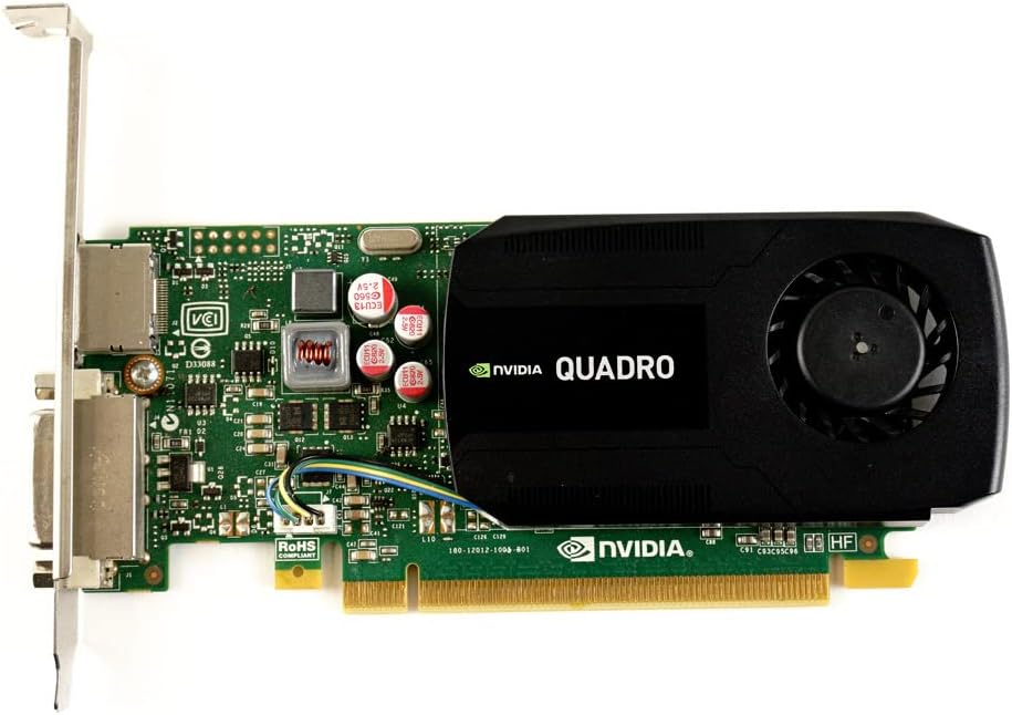 HP NVIDIA Quadro K600 1GB DDR3 PCIe x16 Video Graphics Card (Renewed)