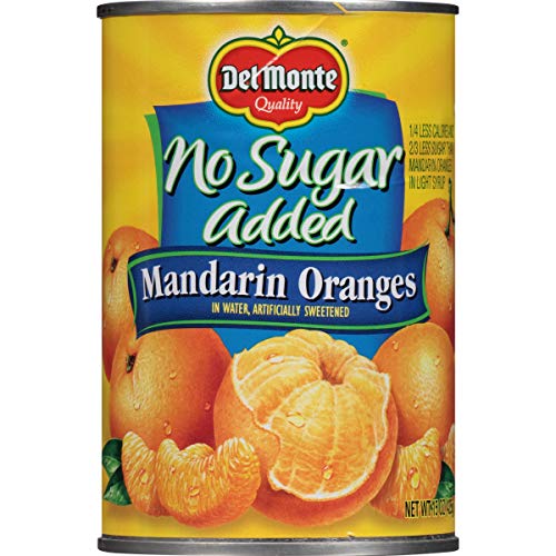 Del Monte Canned Mandarin Oranges in Water, No Sugar Added, 15-Ounce Cans