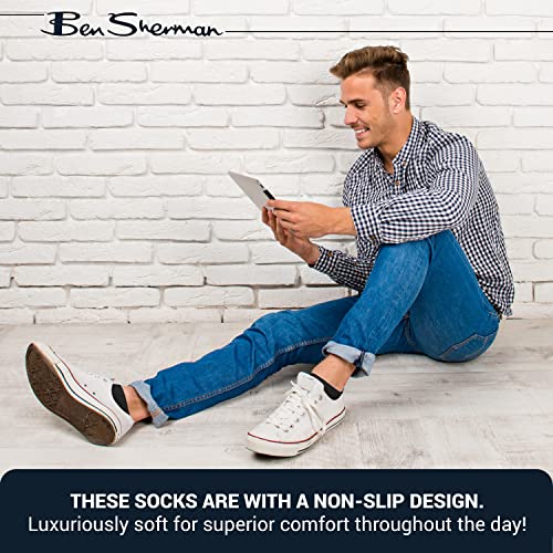 Ben Sherman Mens 10 Pairs Ankle Low Cut Solid Running Socks - Men's Multi-Pack Comfort Fit Performance Size 10-13 6