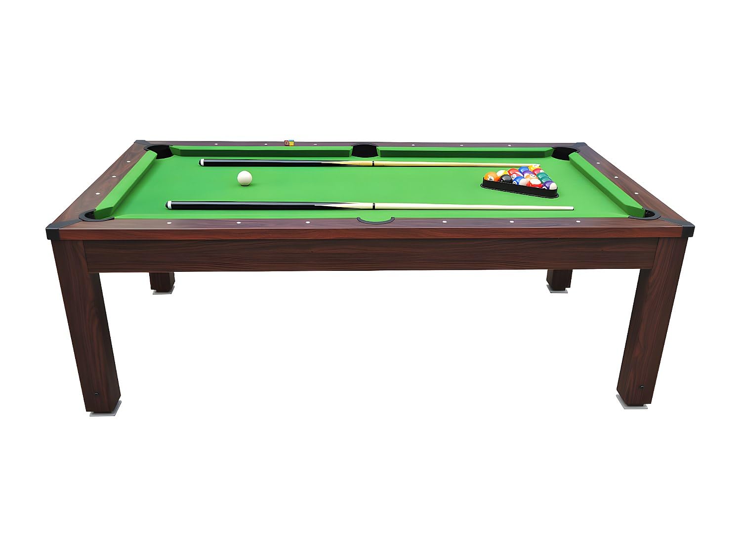 Vente-unique - Table Transformable - Billard IMPERIALE - Hauteur Ajustable - 207 x 114 x 79 cm