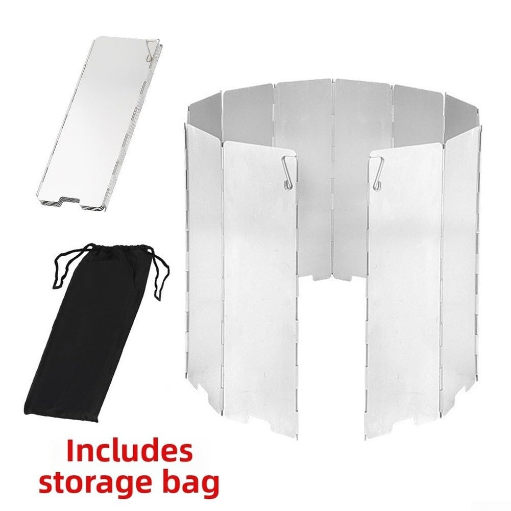 Protector Viento Ajustable 8-12 Placas Acampar Senderismo(12-piece Pack)