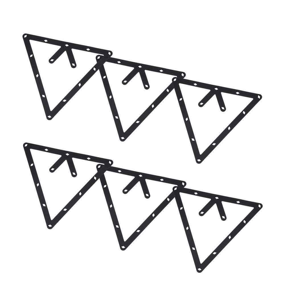 Triángulo Billar, Soporte Triangular 6 Unidades para Bolas de Billar, Accesorio Profesional para Taco de Billar, Rack de Billar para Jugadores en Hogar Bar Club y Torneos