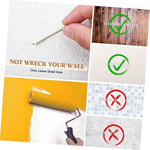 Image of 30pcs Iron Picture Hangers Sturdy Photo Hanging Nails for Drywall and Includes and Hooks Easy to Install Space-Saving Design for Decor