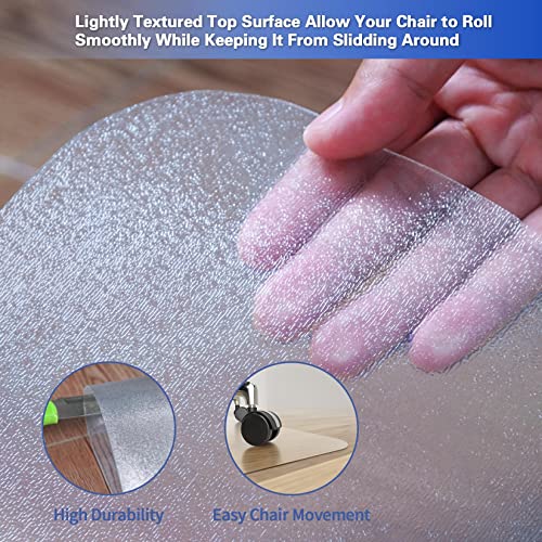 Amyracel Chair Mat For Hardwood Floor, 60” X 46” Clear Floor Mat For Office Chair On Hardwood, Easy Glide Office Floor Protector Mat For Rolling Chairs #TOP2