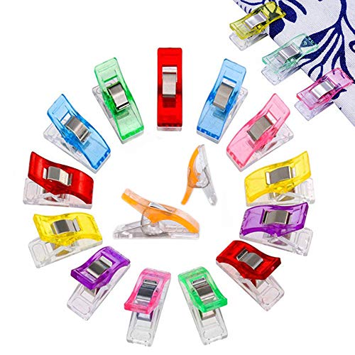 Multipurpose Sewing Clips for Quilting and Crafts,50 Pcs Premium Quilting Clips and Sewing Fabric Clips,Colorful Magic Sewing Clips for Sewing Binding,Crafts,Paper Work and Hanging Little Things