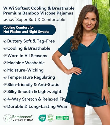 Image of WiWi Women's Cotton Printed Nighty Night Gown Maxi Free Size (Pack of 2)