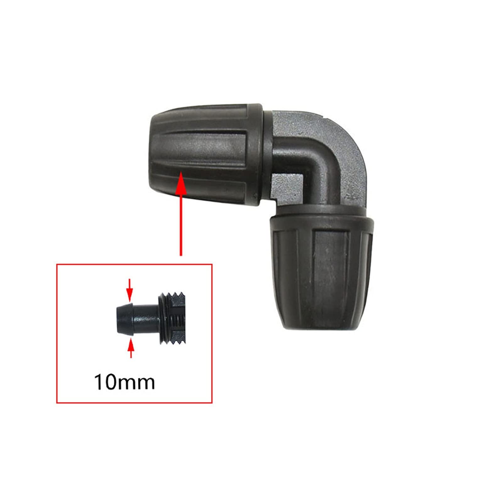 100Pz Connettori a T Spinato 4/7 Connettore per Tubo Flessibile Sprinkler a Goccia Giunti per Tubi da Giardino in Plastica per Parti del Sistema di Irrigazione a Goccia