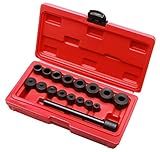 Dieser kleine Koffer enthält ein 17-teiliges Werkzeugset: 8 Klemmringe von Kupplungs-Zentrierwerkzeug, 8 Zentrierbuchsen Schwungrad