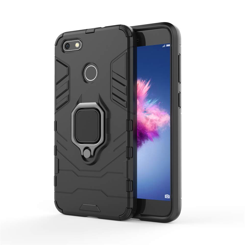 CHcase Huawei P40 Pro Funda, Anillo Metálico Sujeción Soporte Antichoque Rígido Caja (Funciona con el Montaje de Coche Magnético) Doble Capa Sólido Case Carcasa para Huawei P40 Pro -Black Plus Gray — view 49