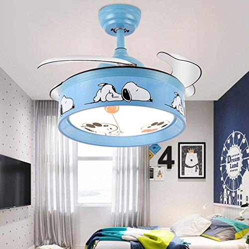 Lustre ventilateur de plafond 36W LED réglable avec commande murale moderne - 3