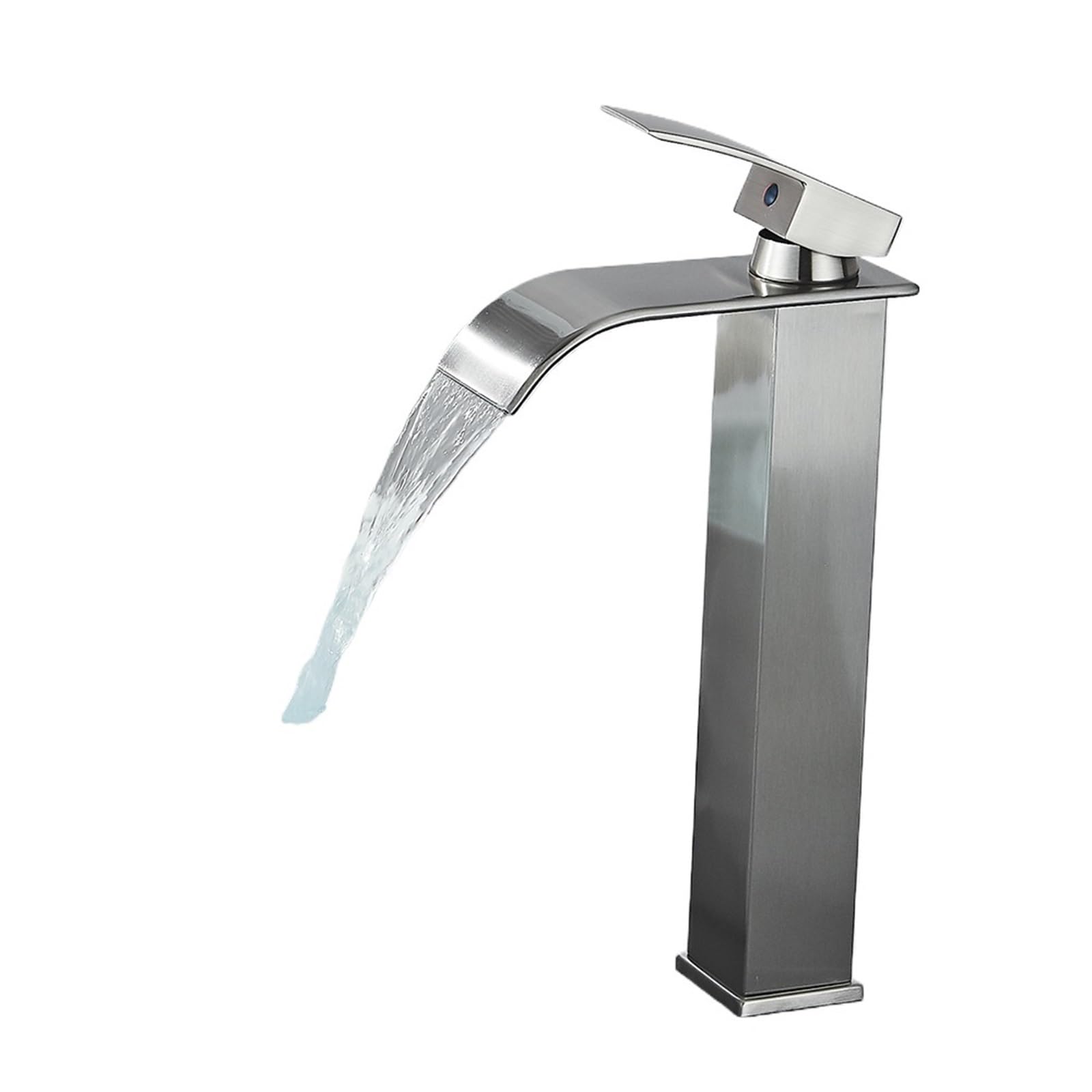 Basin Faucets Elegant Waterfall Bathroom Sink Faucet Single Lever Hole Deck Mount
