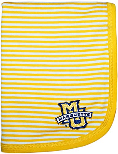 Creative Knitwear Marquette Golden Eagles Striped Baby and Toddler Blanket