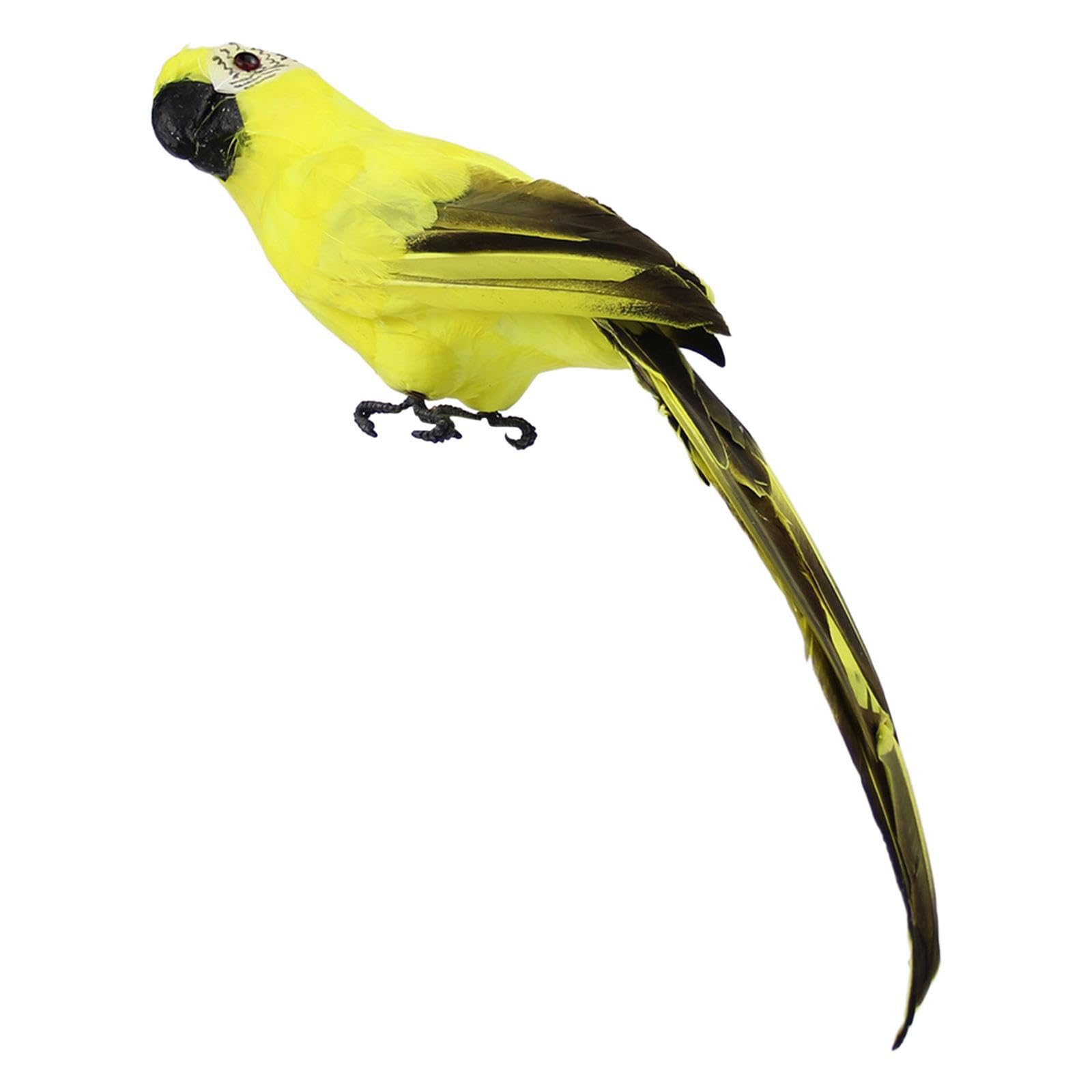 LIXSAZSE Modern Macaw Figure Artificial Feathers Realistic Shape