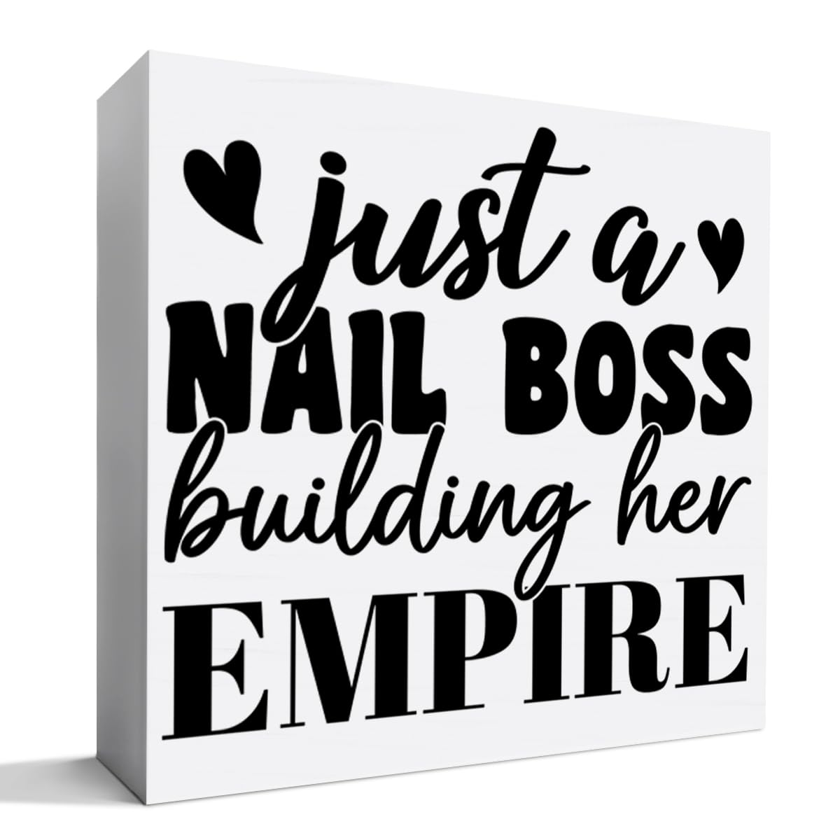 Nail Tech Gifts for Women, Nail Artist Technician Manicurist Christmas Birthday Gift Nail Salon Room Desk Decor, Just a Nail Boss Building Her Empire,