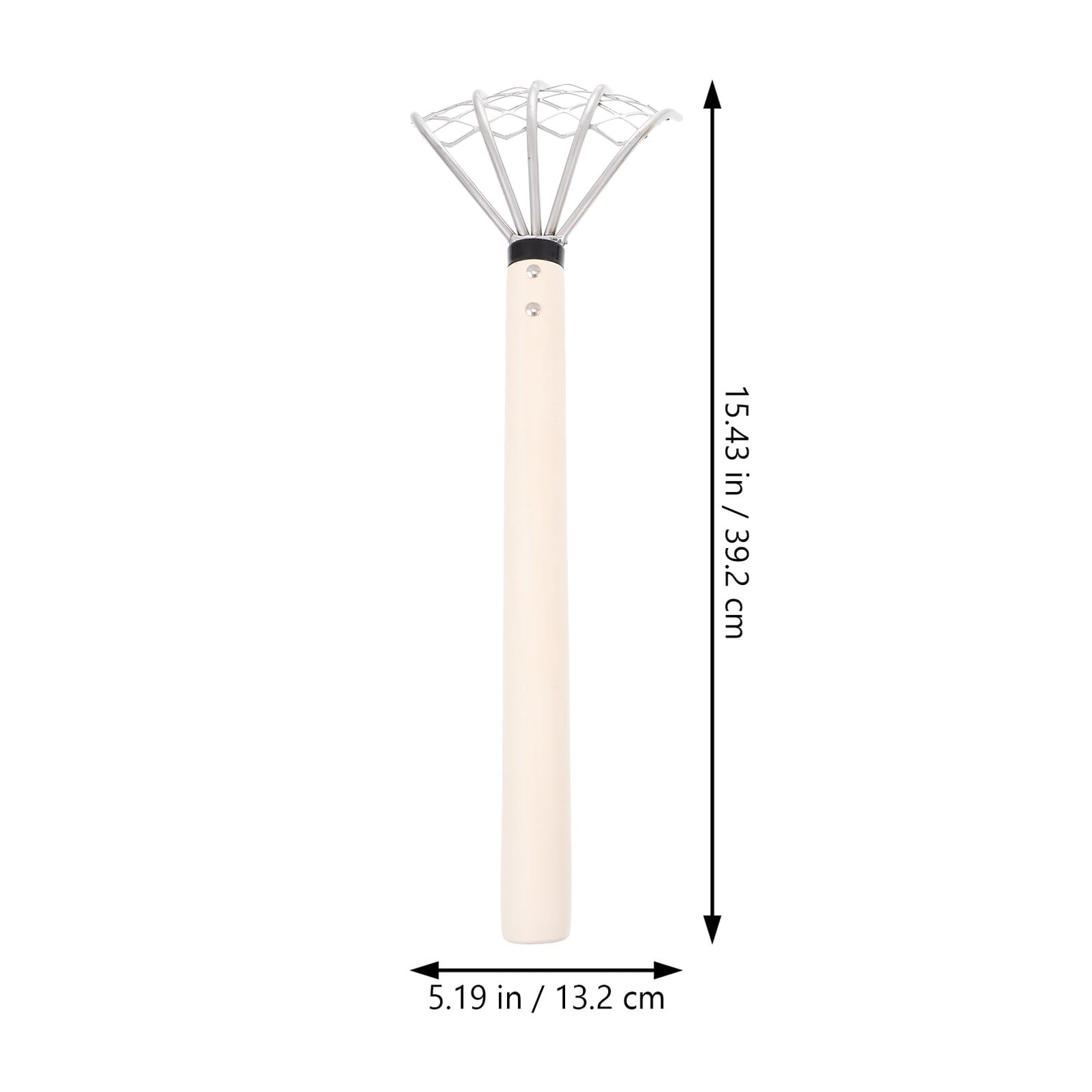 Yardenfun Rastrillo de Mano de Acero Inoxidable de 5 Dientes para Excavar Conchas, Herramienta Práctica Antideslizante Adecuado para Jardinería y Playa