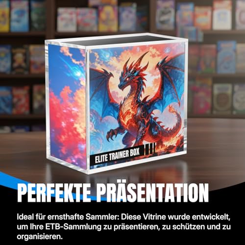 Wigearss Acryl Case Magnetisch, Schutzhülle, Schutzbox für Pokemon Elite Trainer Box