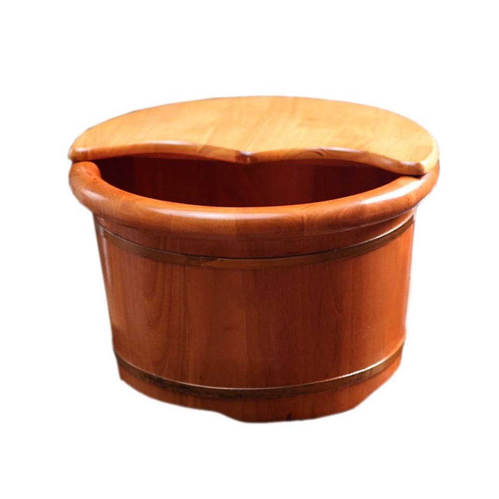 Vasca per pediluvio in legno per pediluvio, vasca idromassaggio, secchio per immersione dei piedi, vaschetta per piedi per adulti, secchio in legno per pedicure, vasca per piedi in ammollo pratica