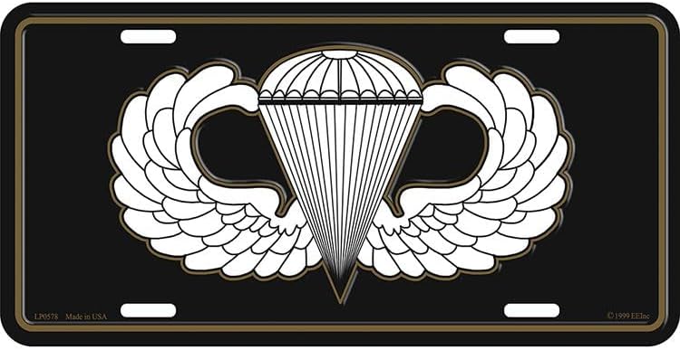 Eagle Emblems LP0578 License Plate Frame - Military para Wing Airborne - 6 x 12 in.
