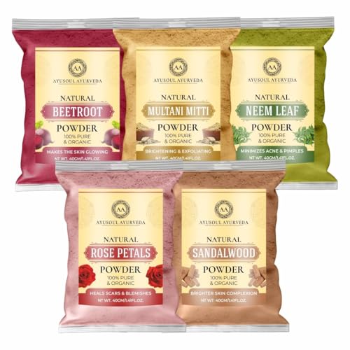 Image of Natural Face Pack Powder for Glowing Skin | Herbal Face Mask Powder for Deep Cleansing, Skin Brightening & Healthy Looking Skin (Face Pack Powder-5)