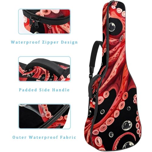 Sac guitare électrique rouge idéal pour les trajets au studio