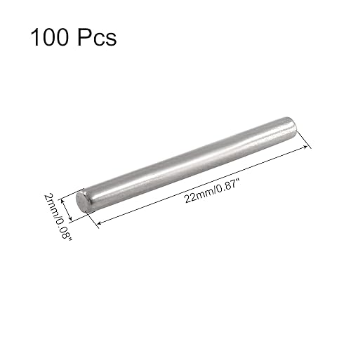Miniatura 2 de Unlorspy 100 piezas de pasadores de pasador de acero inoxidable de 0.079 in x 0.866 in, clavijas cilíndricas para gabinete, muebles, estantes