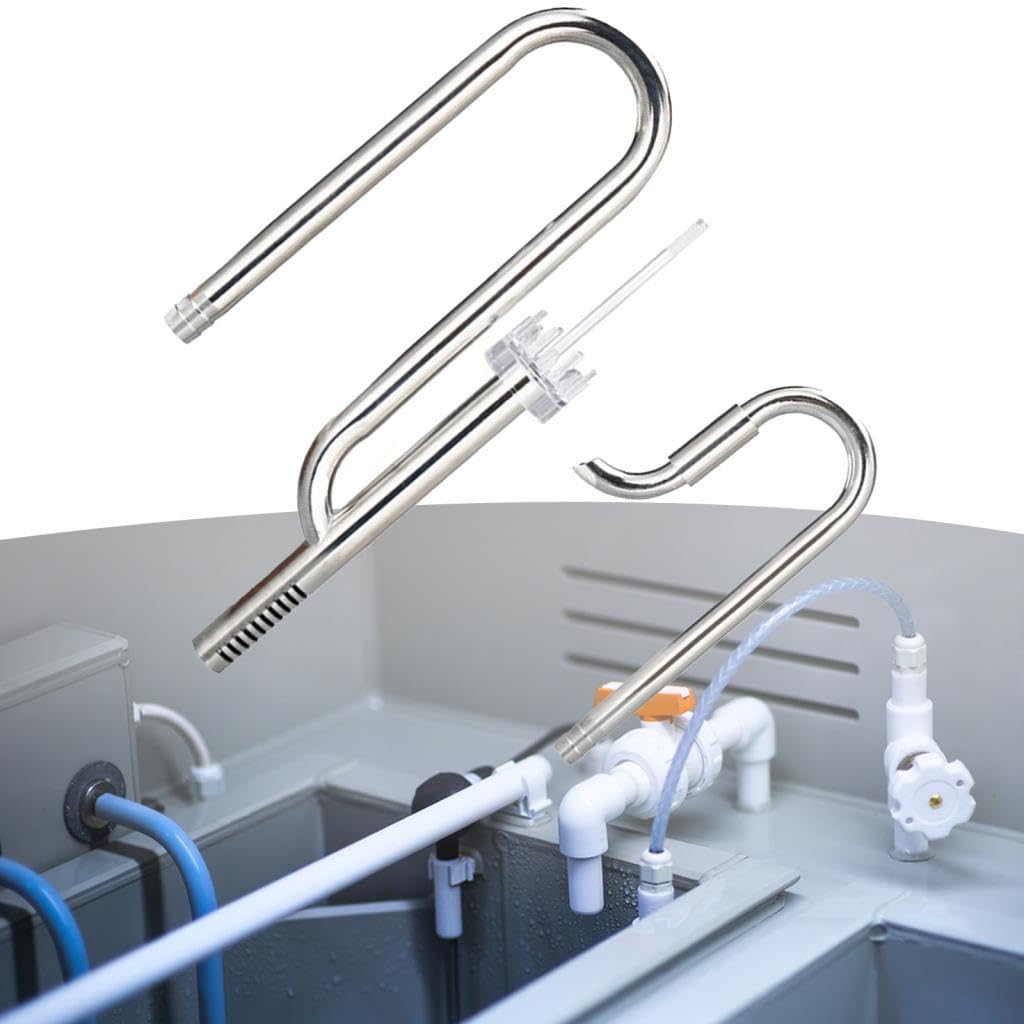 Tubo per Ninfee Acquatiche in Acciaio Inox con Ingresso E Uscita in Superficie Acrilica, Ideale per Acquari Piantumati, Decorazioni E, 12Out 16Oil Regolare