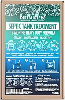 Dirtbusters enzyme septic tank treatment 12 month supply Sewage and cesspit Tank Cleaner