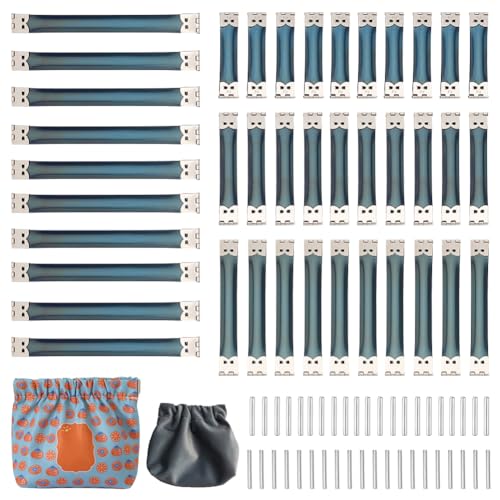 PH PandaHall 40pcs Metal Internal Flex Frame 4 Sizes Hinged Flex Frame Retro Internal Purse Frames Kiss Lock Clasp Clutch Frame for DIY Purse Handle Bag Making Sewing Craft Carpet 2.7/3.5/4.3/5.9 inch