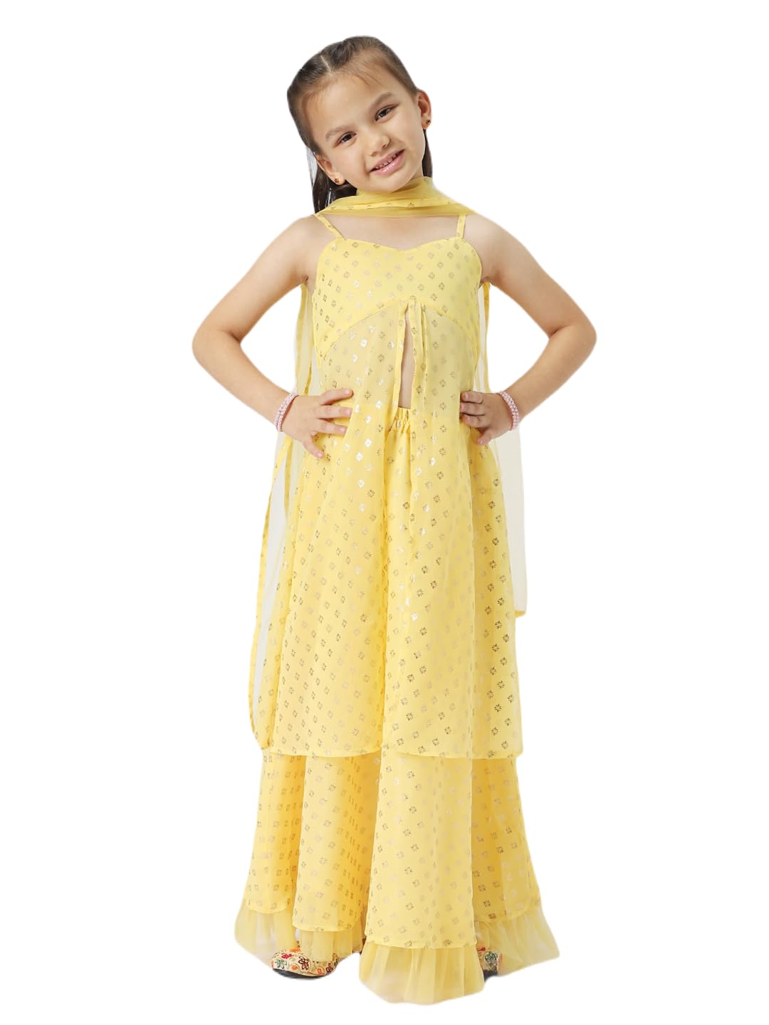 Nautinati Girls Festive Ready Foil Printed Ethnic Lehenga Set with Dupatta | Age 2-8 Years - Review, Price and Buying Guide
