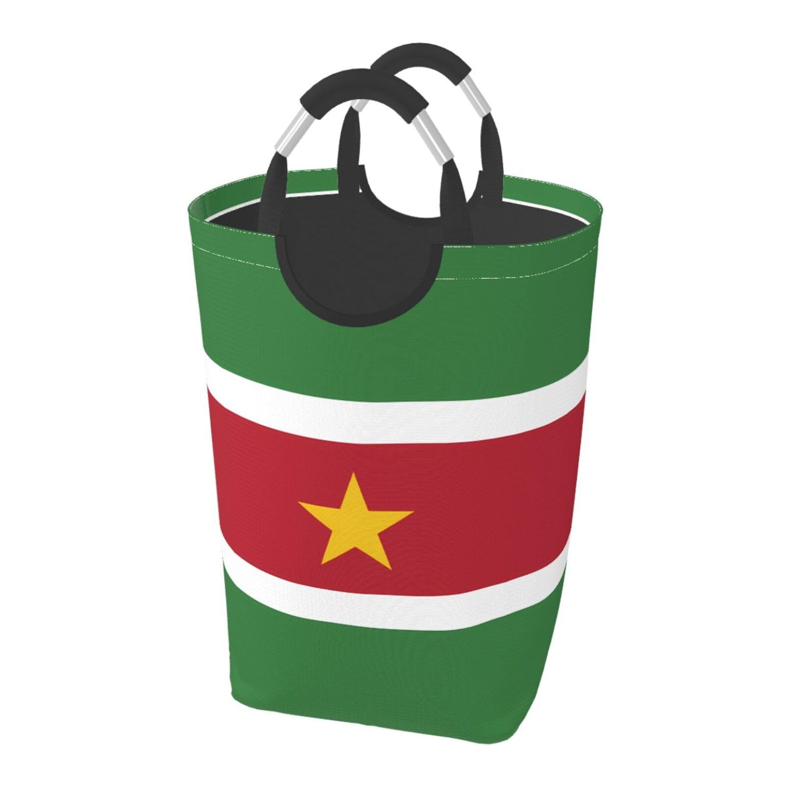 Flag of Suriname Faltbare quadratische Aufbewahrungstasche, 50L Schmutzige Kleidung Wäschekorb, geeignet für Waschküche, Schlafsaal, Schlafzimmer