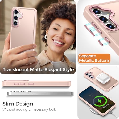 Image of Rayboen for Translucent Matte Samsung S24 Case, Pink