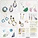 Resin Molds and Supplies Set 139-count for Jewelry Making Geometric Hoop Earrings, Necklace Pendant, Filigree Charms