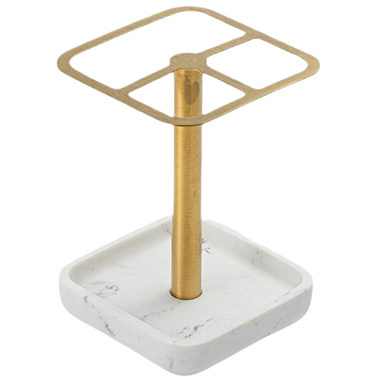 CNAFGBGG Gold Toothbrush Holder, 304 Stainless Steel 3-Slot Toothbrush and Toothpaste Holder with No Drill Adhesive, Space-Saving Bathroom Counter Organizer.