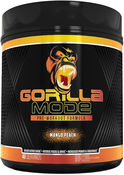 Gorilla Mode Pre Workout - Massive Pumps · Laser Focus · Energy · Power -  L-Citrulline, Creatine, GlycerPump™, L-Tyrosine, Agmatine, Kanna, ...