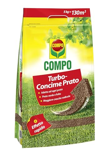 COMPO Turbo - Abono para césped verde y espeso rápido, 5 kg
