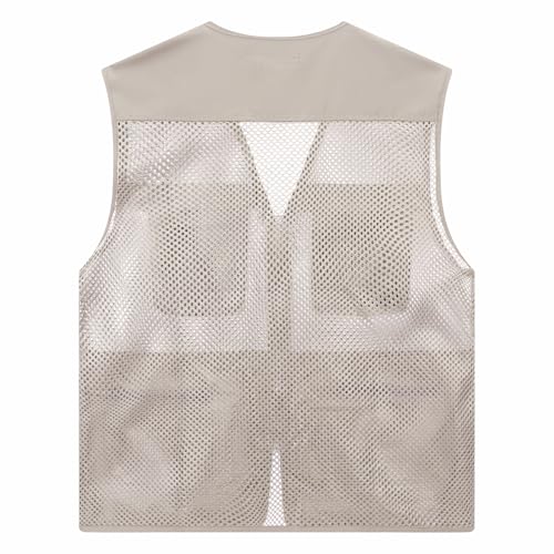 Image of AOTORR Men's Utility Fishing Vest Lightweight Outdoor Work Safari Travel Multi Pockets Waistcoat Jacket