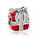 Produktbild bakcci Weihnachten rot Sparkling Geschenk Emaille Perlen DIY passt für Original Pandora Armbänder 925 Silber Charm Fashion Jewelry