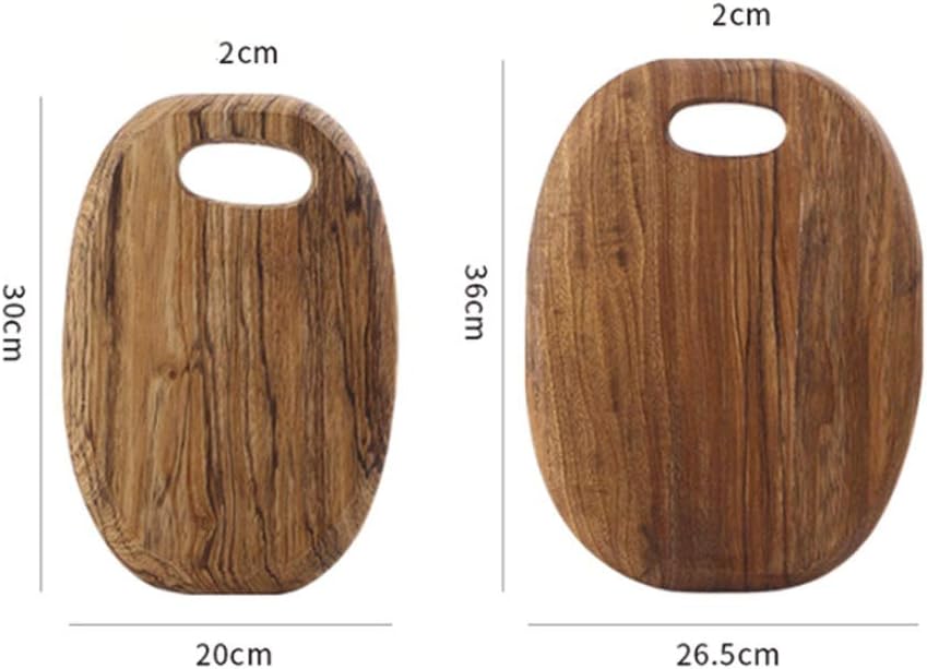 Whole Wood Home Kitchen Cutting Board Solid Wood Fruit Chopping Board Bread Steak Cutting Trays,Green-L,Greens