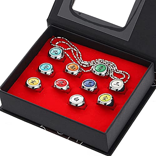 MJZH Rings, 10Pcs Anime Rings Set Cosplay Men Ring Jewelry Accessories Party Unisex Popular Gifts for Anime Fans (Silver, Shut up) (Silver)