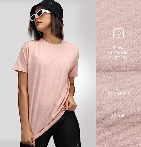Image of Sleepynuts Women Boyfriend Plain Round Neck Half Sleeve T-Shirt